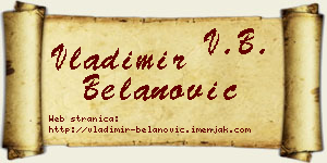 Vladimir Belanović vizit kartica
